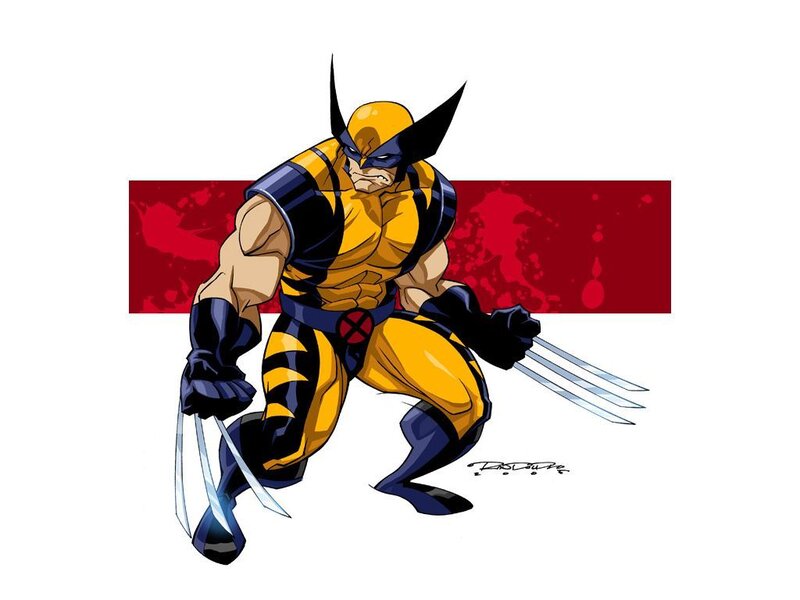Wolverine Character — Yellow, Aggressive, Comic, Claws