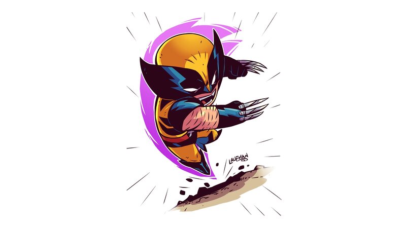 Wolverine Character — Yellow, Dynamic