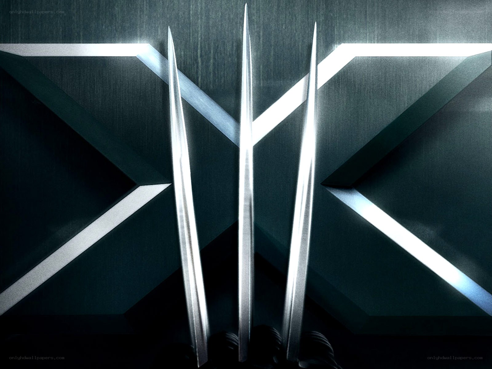 Wolverine claws and X-Men logo