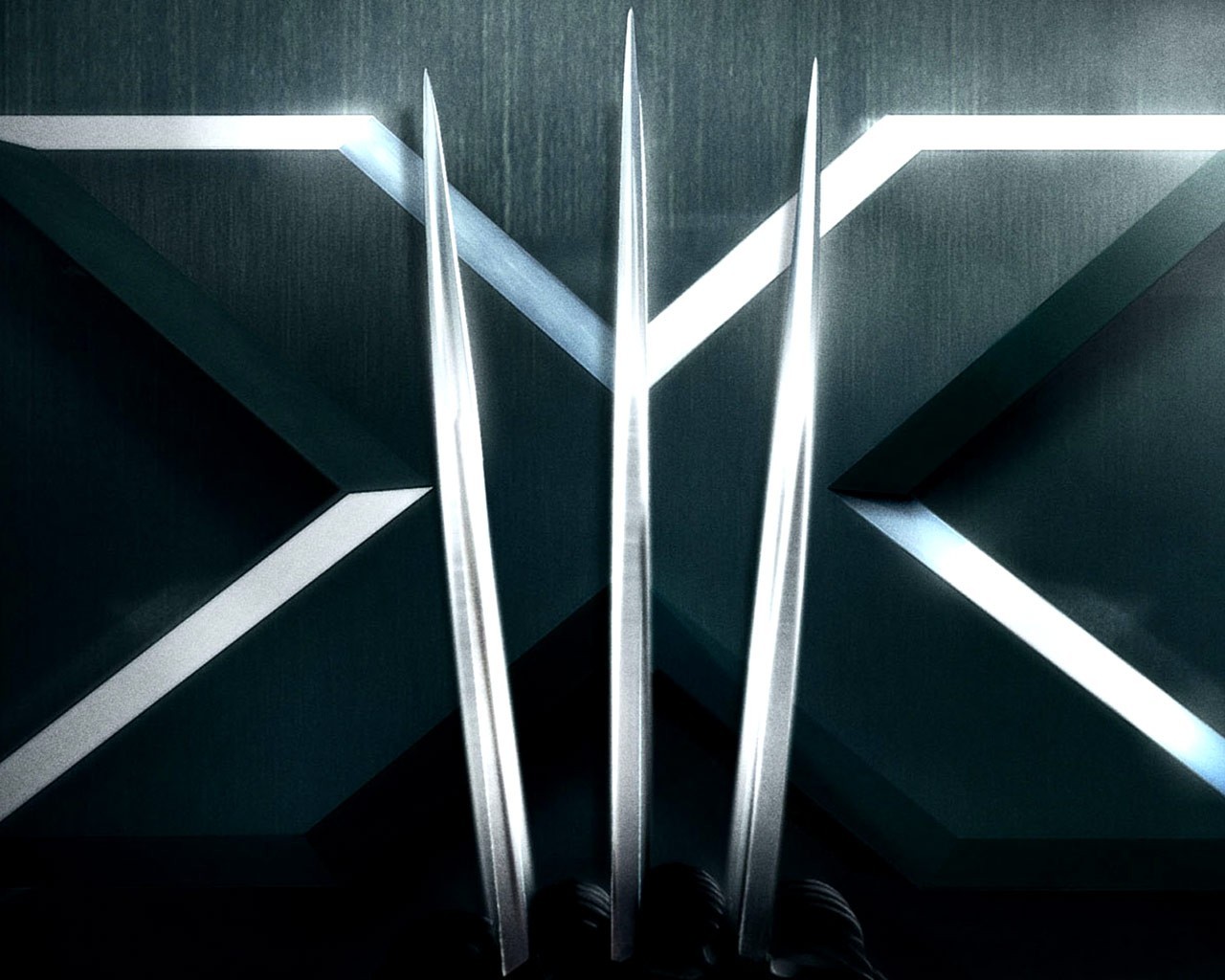 Wolverine claws and X-Men logo