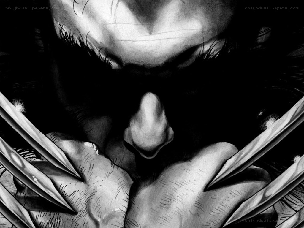 Wolverine close-up with claws