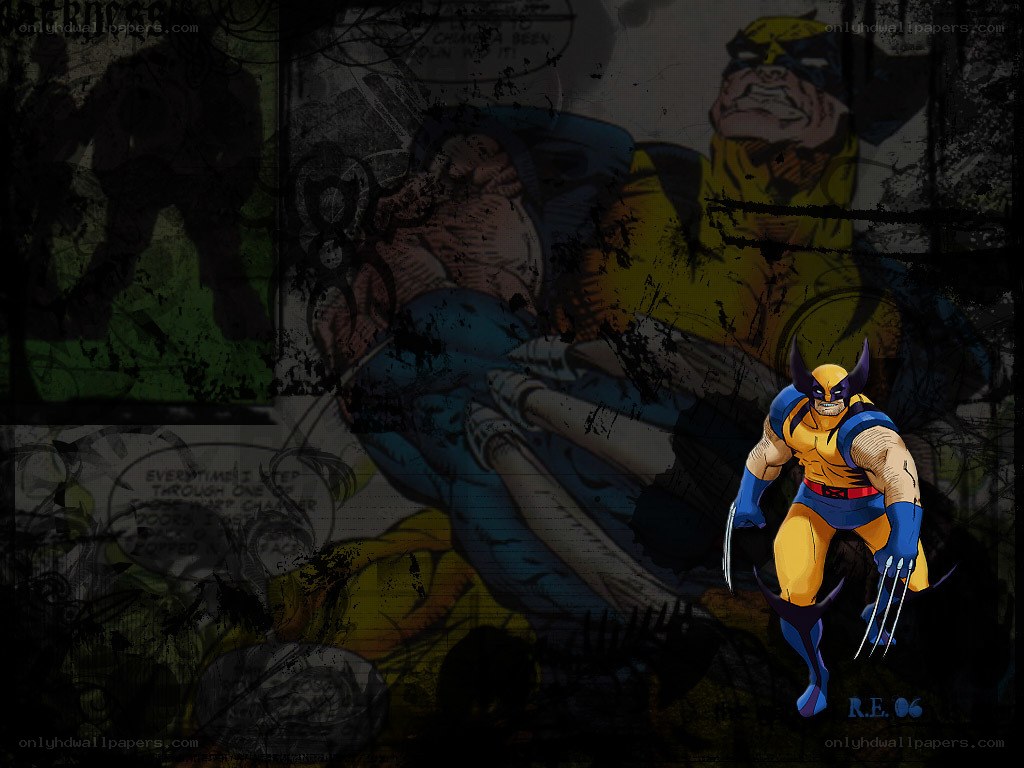 Wolverine comic art collage