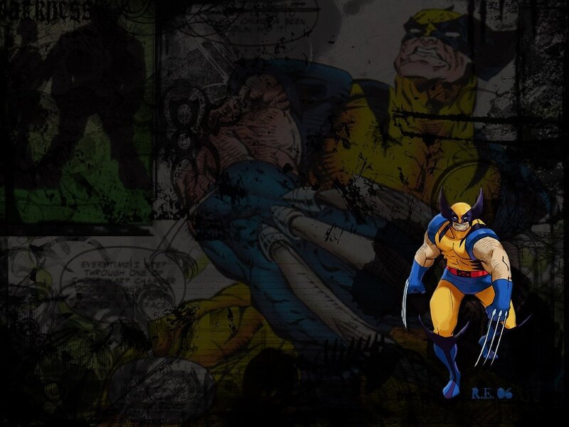 Wolverine comic art collage