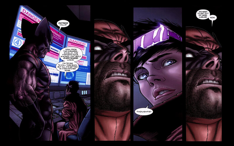 Wolverine in a control room