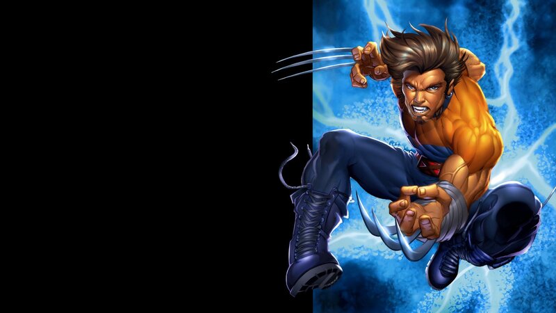 Wolverine in Action — Blue, Dramatic, Comic
