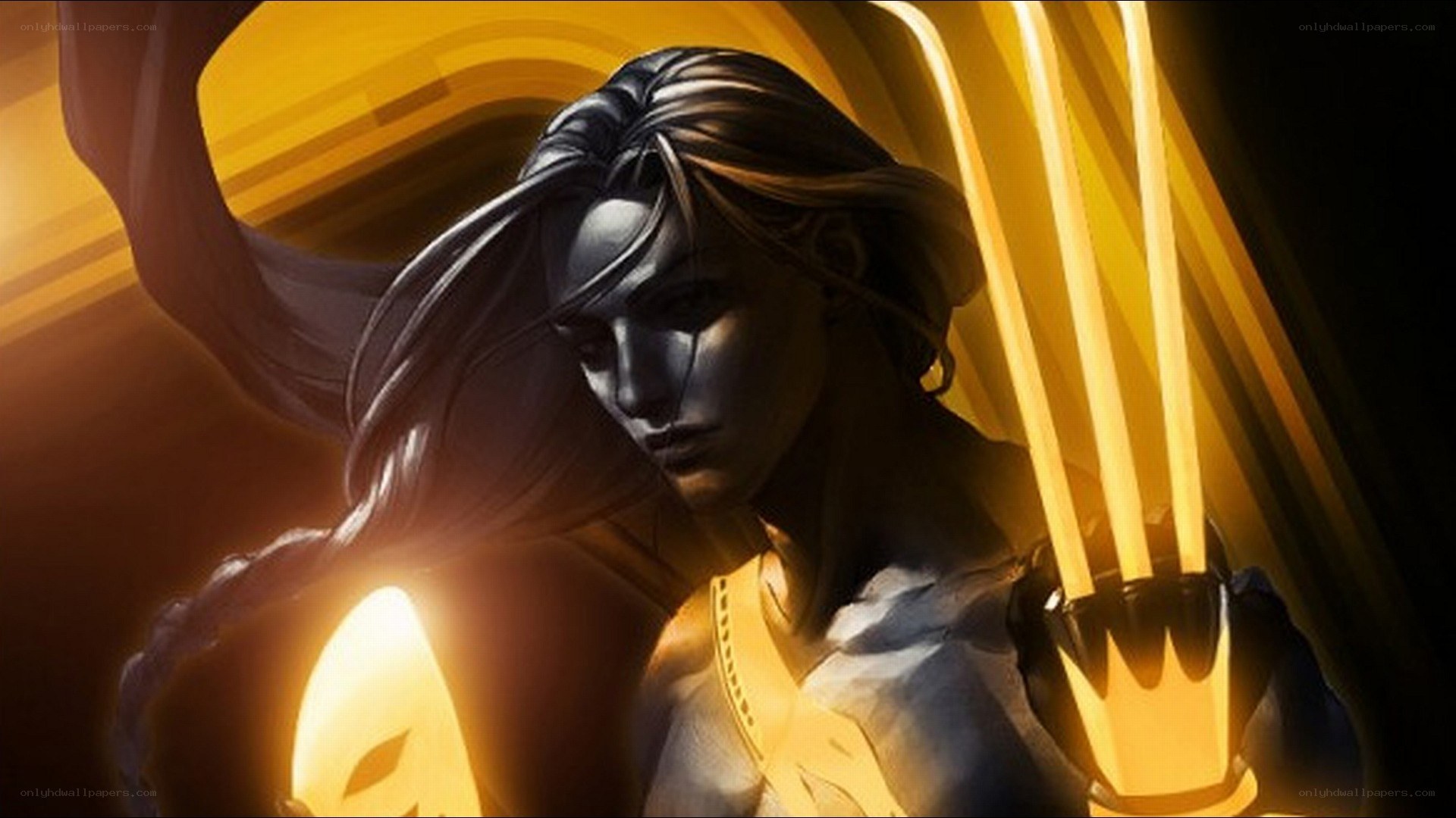 Wolverine in golden light