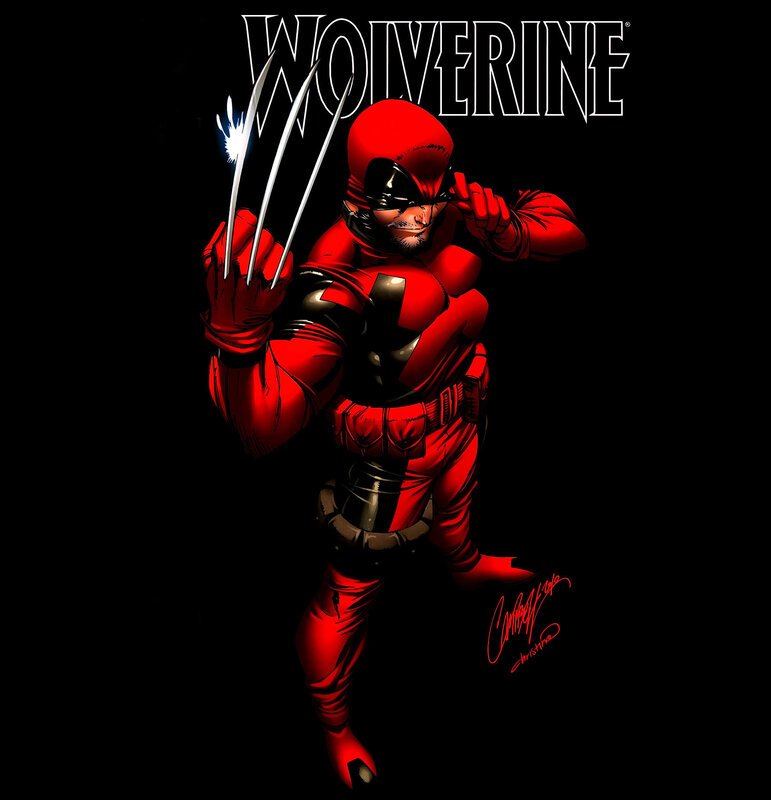 Wolverine in red suit