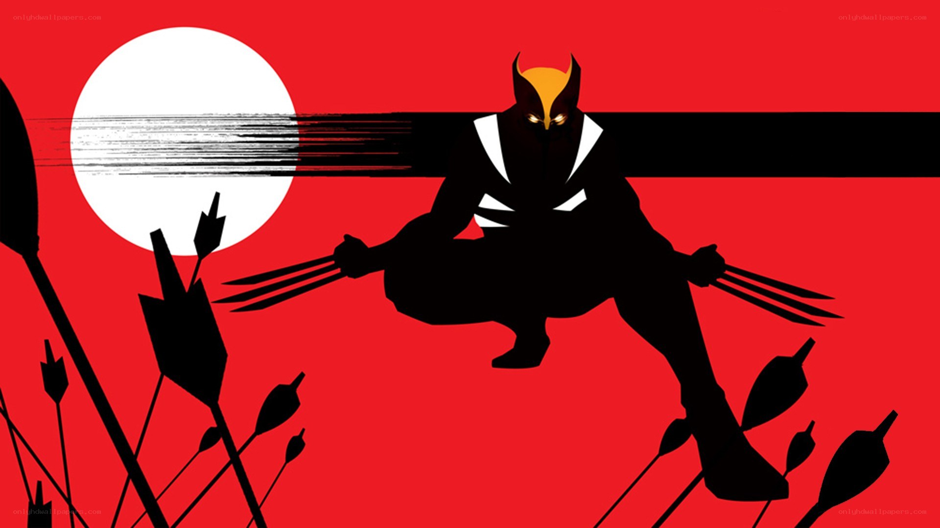 Wolverine in silhouette