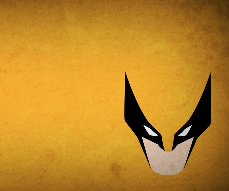 Wolverine Mask — Yellow, Bold, Minimalist, Eyes