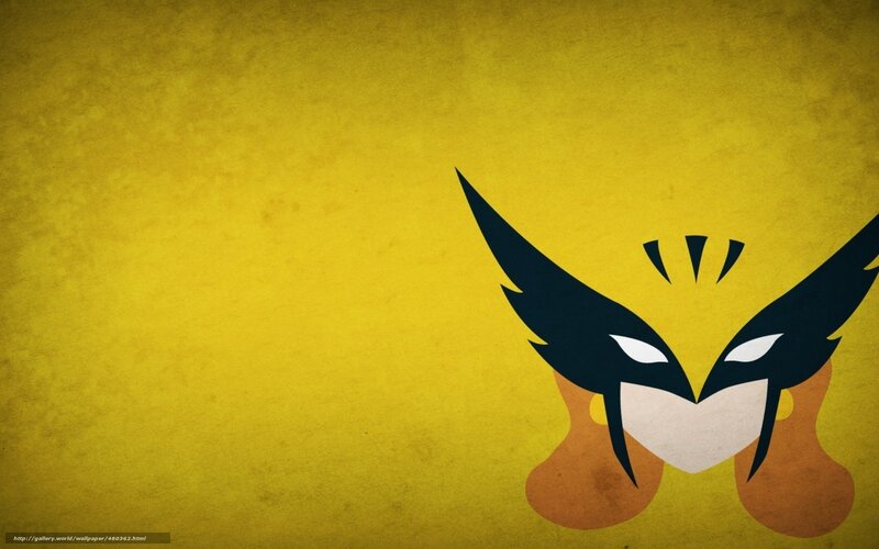 Wolverine Mask — Yellow, Bold, Minimalist