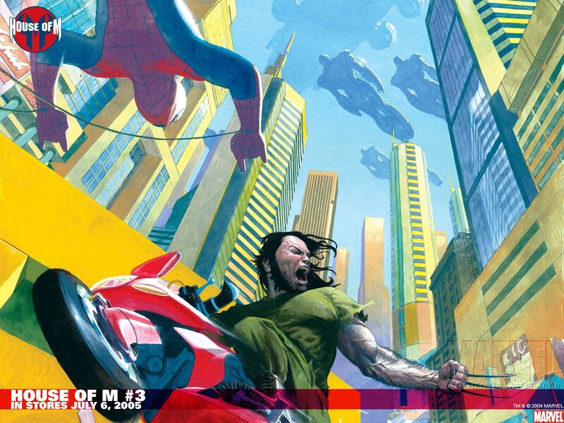 Wolverine on Motorcycle — Yellow