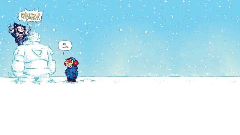 Wolverine on Snowman