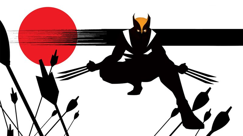 Wolverine Silhouette — Black, Dramatic, Sunset