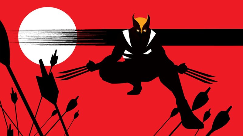 Wolverine Silhouette — Red, Dramatic