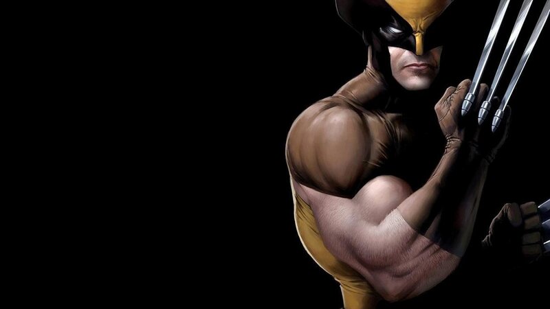 Wolverine with Claws — Black, Dramatic, Comic, Mask