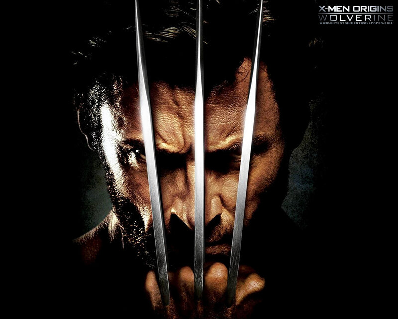 Wolverine with Claws — Black, Dramatic, Photograph, Face, Dark Background, Brown, Silver