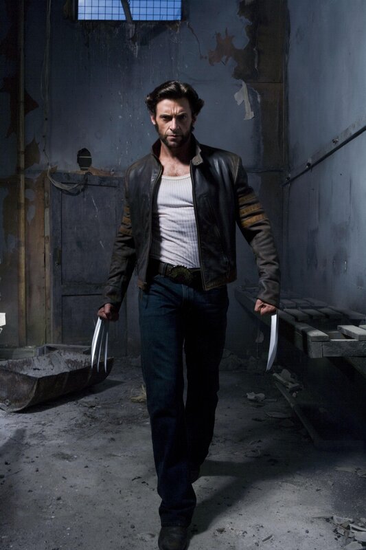 Wolverine with Claws — Black, Dramatic, Photograph, Leather Jacket, Abandoned Building