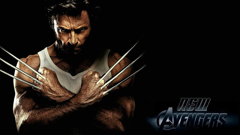 Wolverine with Claws — Black, Dramatic, Photograph, Tank Top, Logo, Gray