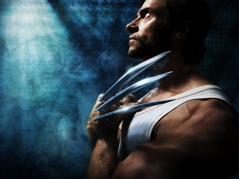 Wolverine with Claws — Blue, Dramatic, Photograph, Tank Top, Smoke