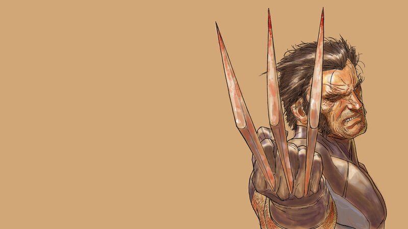 Wolverine with Claws — Brown, Intense