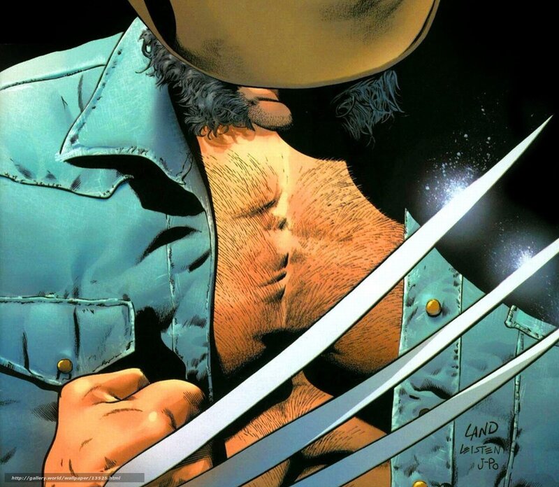 Wolverine with claws extended