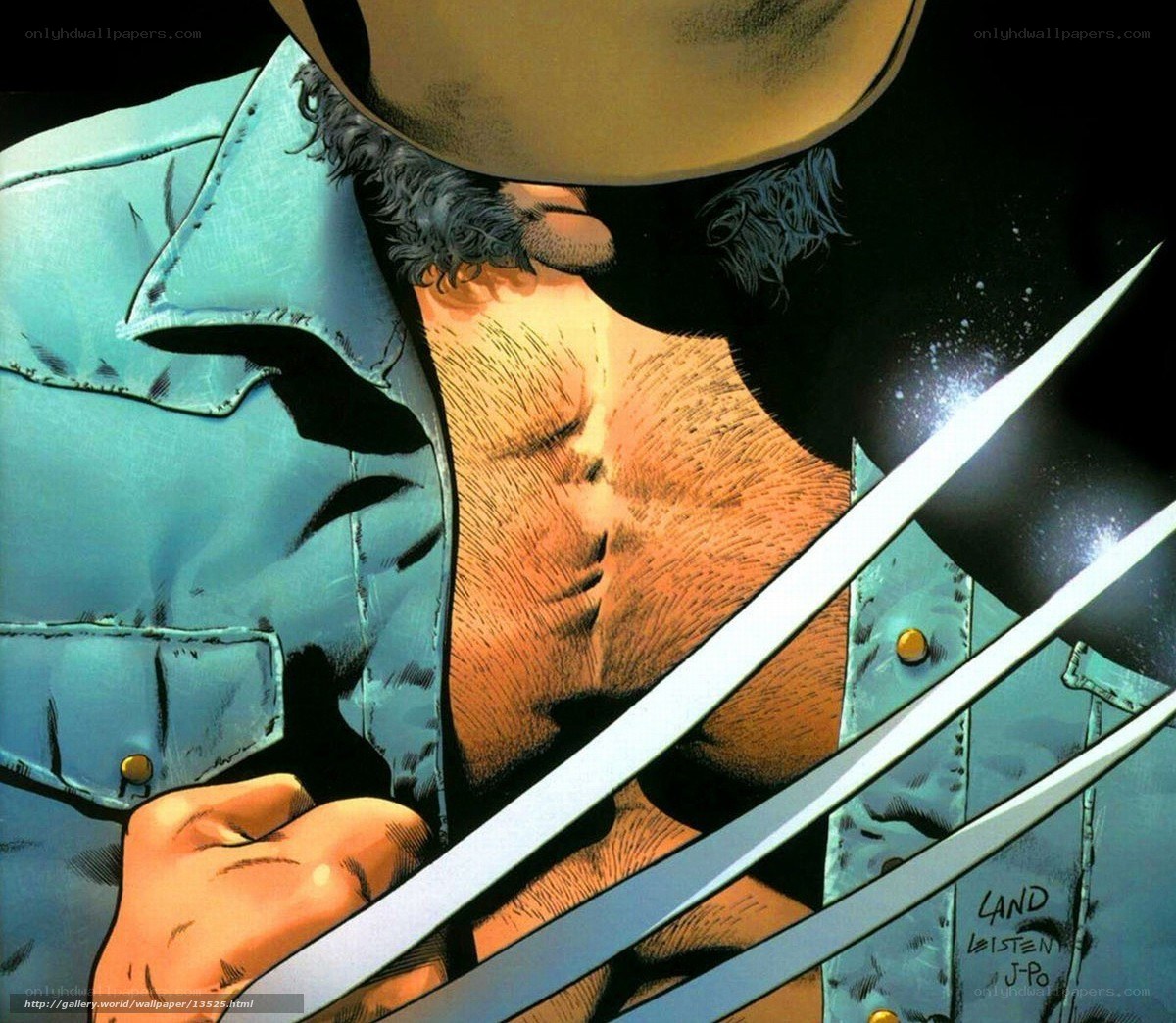 Wolverine with claws extended