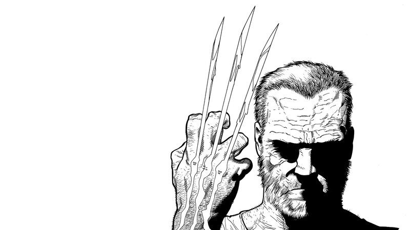 Wolverine with claws extended