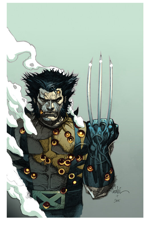 Wolverine with Claws — Gray, Dramatic, Comic, Armor