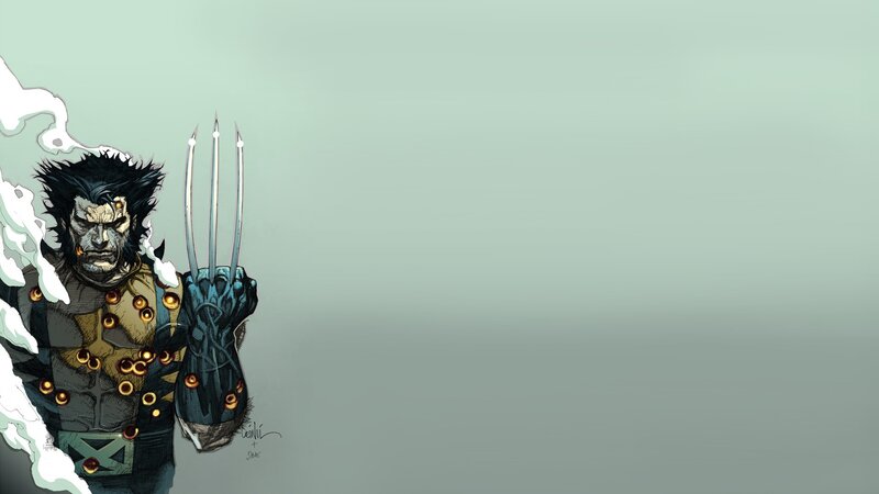 Wolverine with Claws — Gray, Dramatic, Comic, Smoke