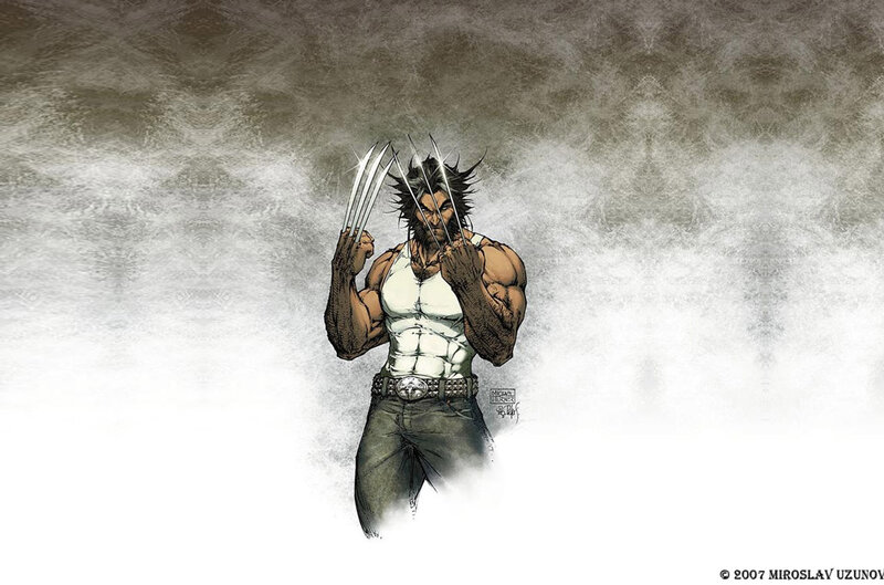 Wolverine with Claws — Gray, Dramatic, Comic
