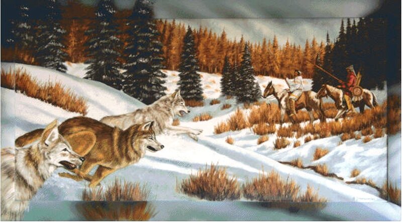 Wolves Chasing Riders