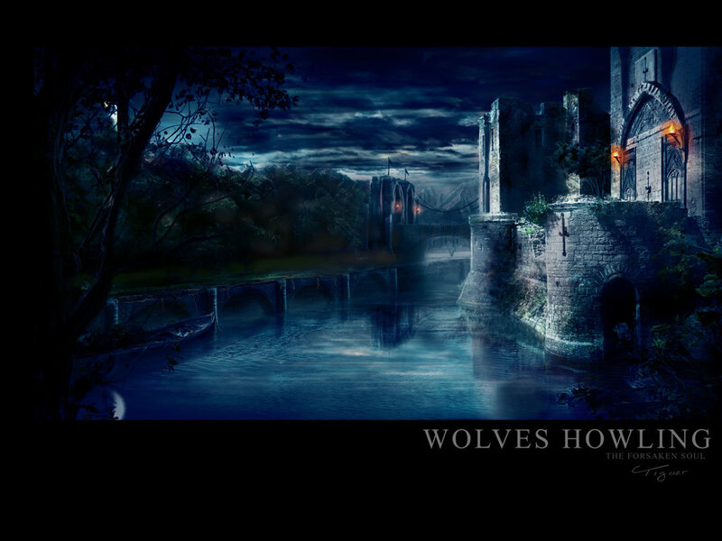 Wolves Howling at Night