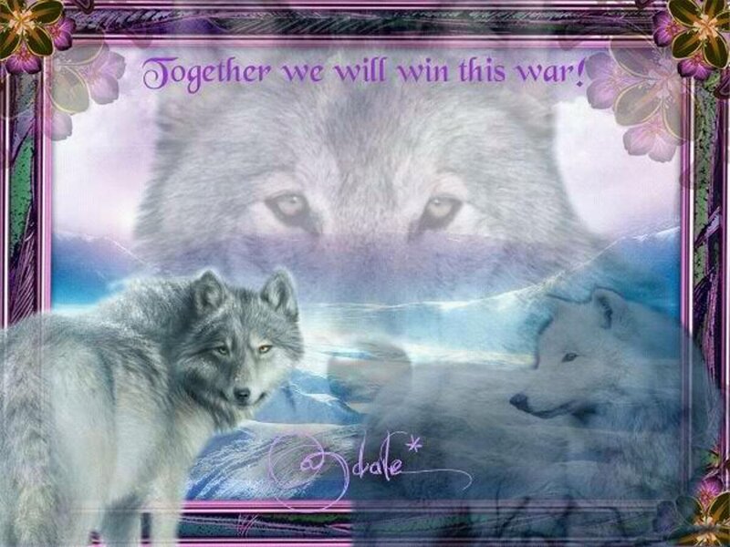 Wolves in a Mystical Scene