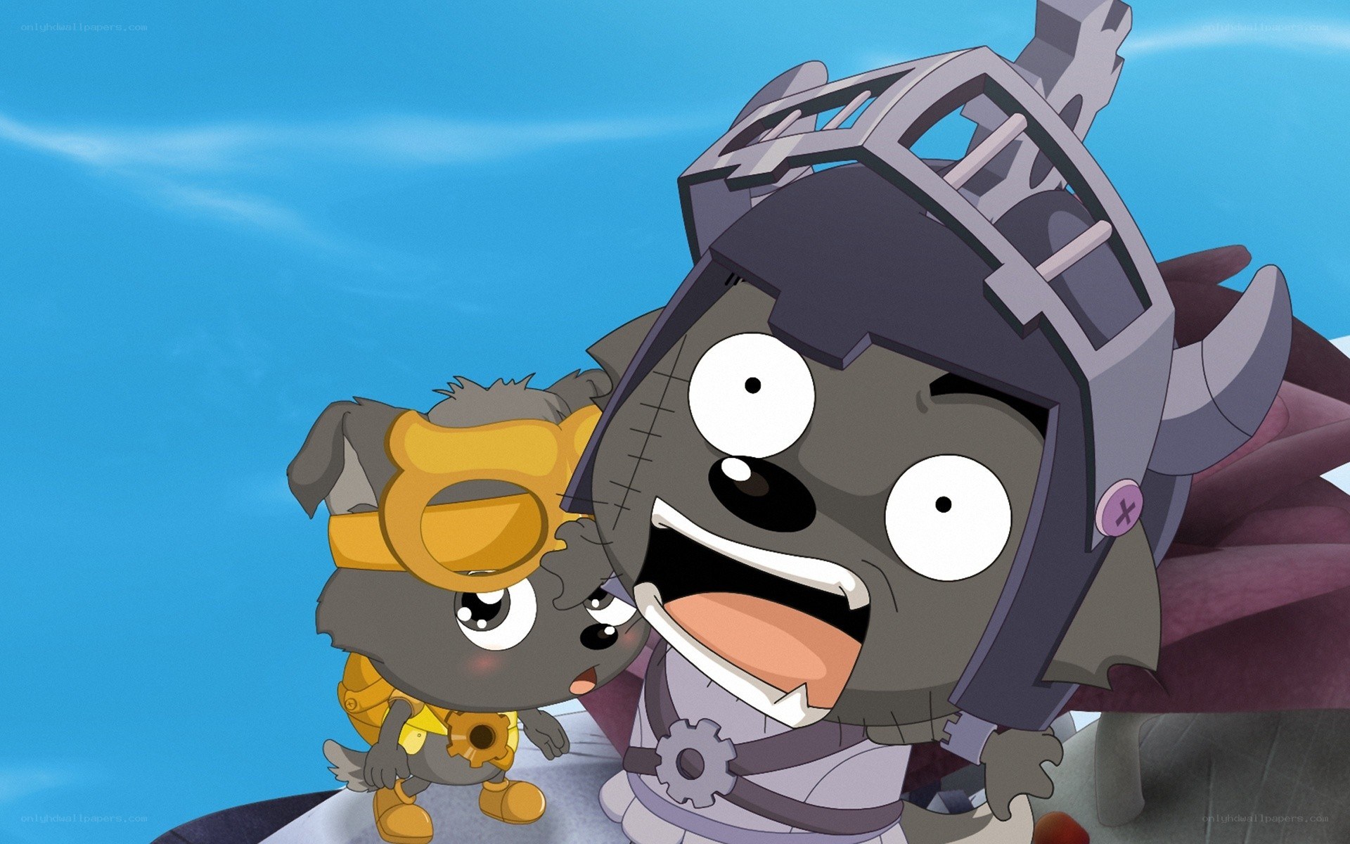 Wolves in armor on a ship