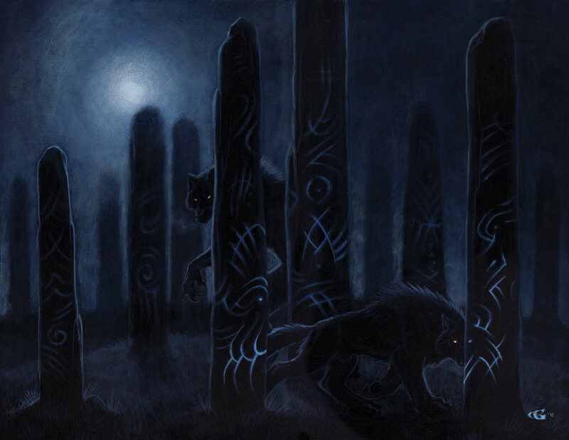 Wolves in Stone Circle