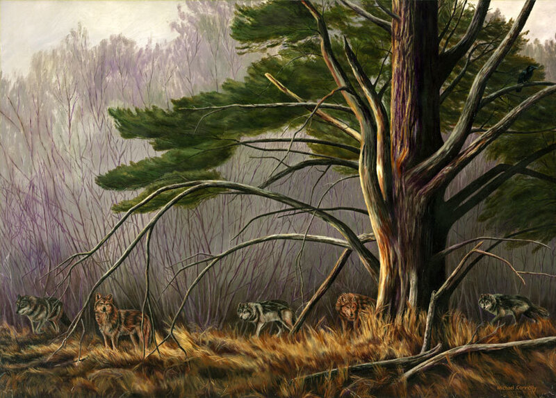 Wolves in the forest