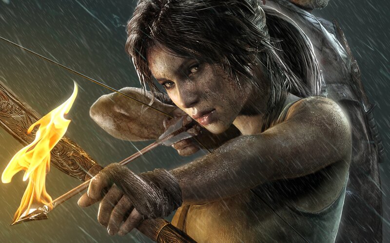 Woman Aiming Bow — Brown, Dramatic, Digital Art