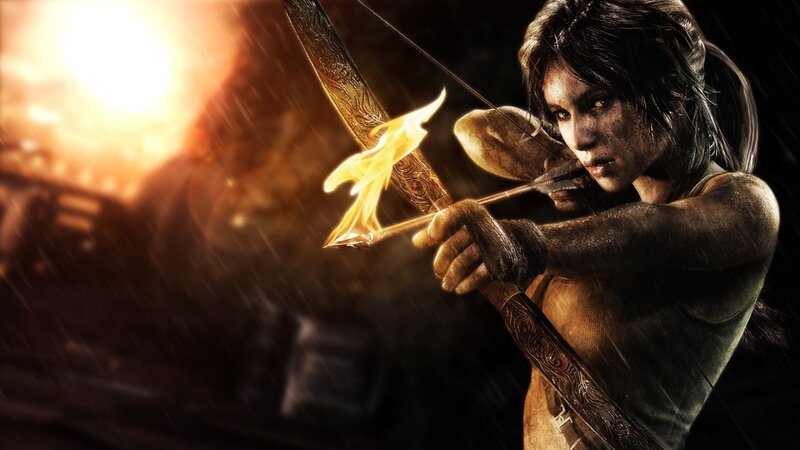 Woman Aiming Bow — Brown, Dramatic, Night, Digital Art