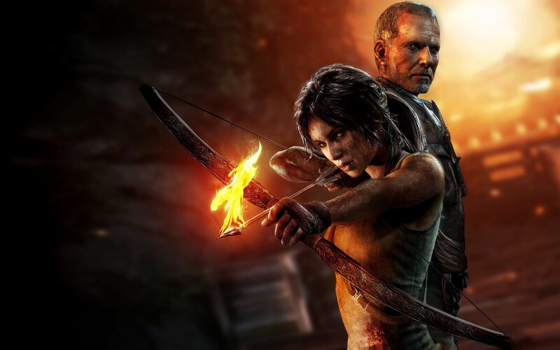 Woman Aiming Bow — Orange