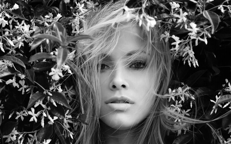 woman among flowers