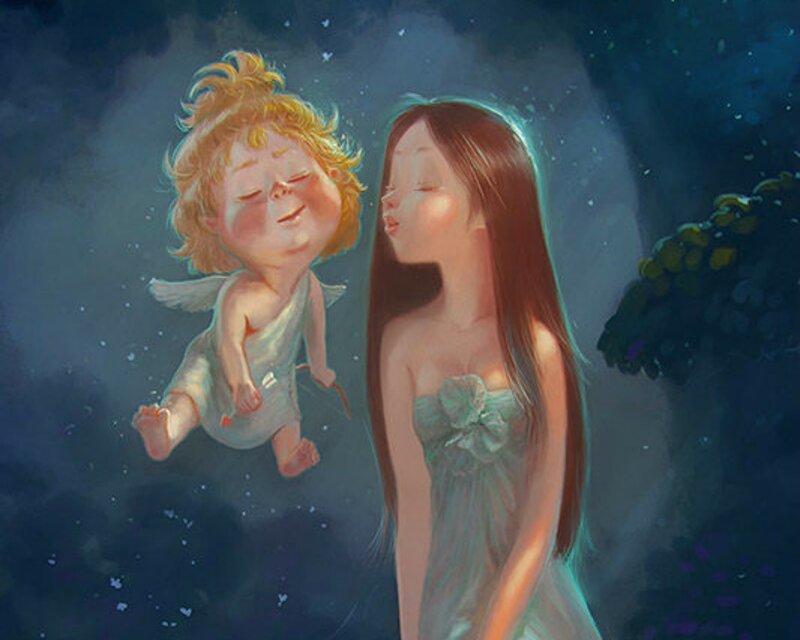 Woman and Angel Child