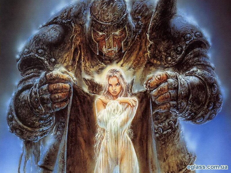 Woman and Armored Giant