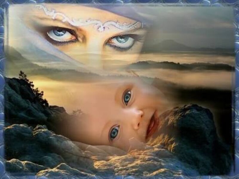 Woman and Baby Face