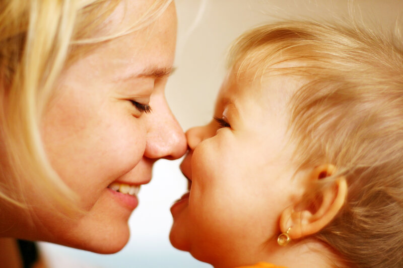 Woman and Baby Nose-to-nose
