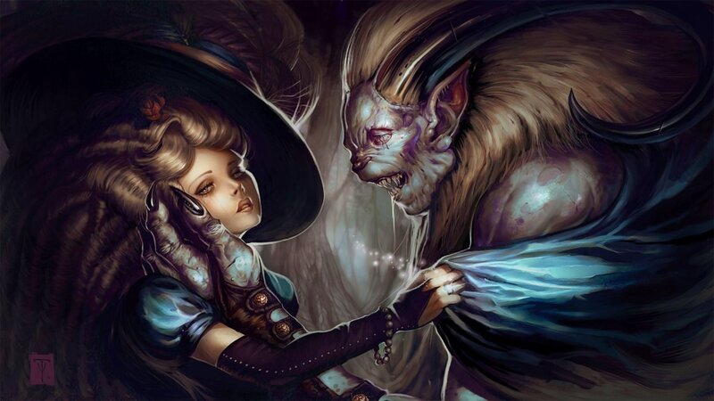 Woman and Beast — Black