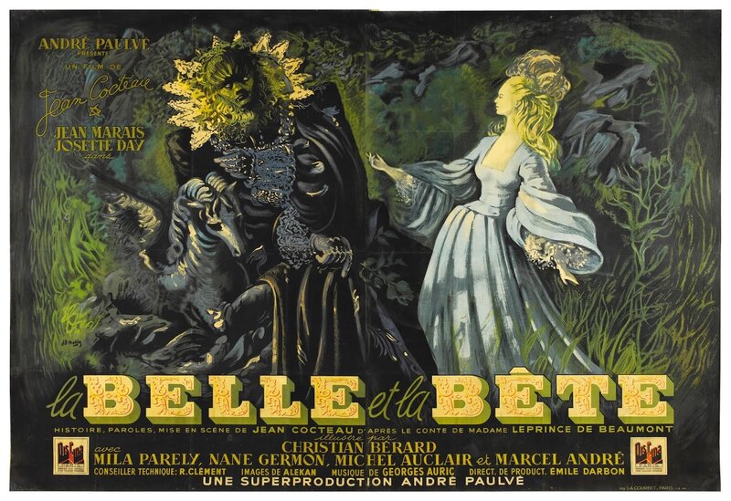 Woman and Beast in Forest — Green