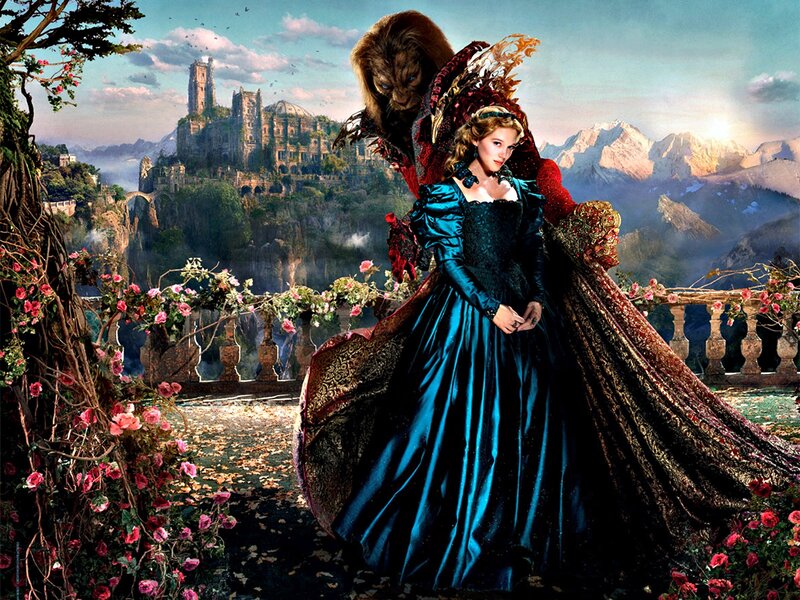 Woman and Beast on Balcony