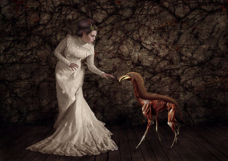 Woman and Bird Creature