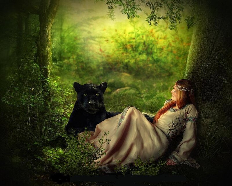 Woman and Black Panther