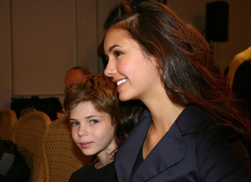 woman and boy at event